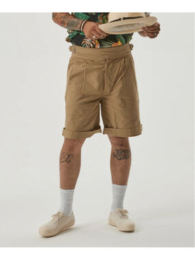 British Army Gurkha Shorts 70s Men Khaki Pants Chino Drill Military Short Pants